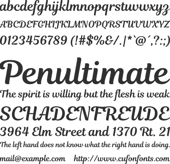 Magnolia Script font preview