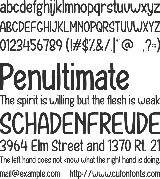 SUNDAY SCHOOL font preview