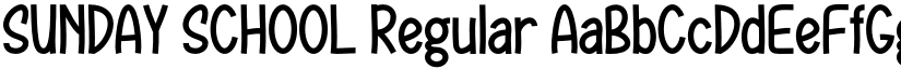 SUNDAY SCHOOL Regular font