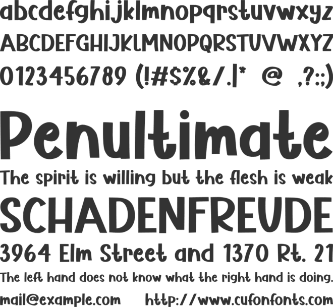 Night Quirky font preview