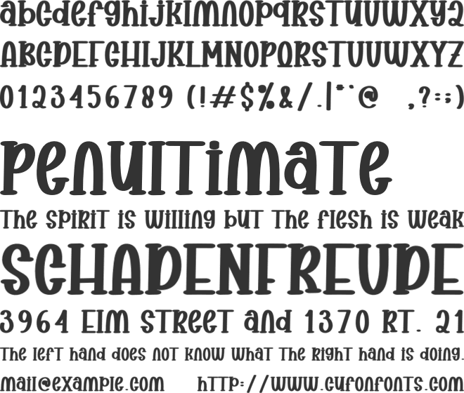 Summer Vacation font preview