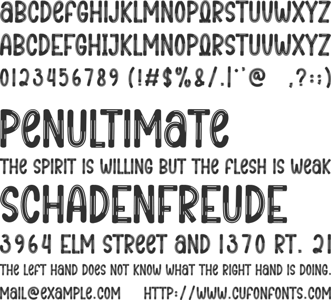 Playful font preview