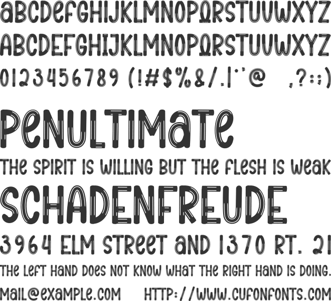 Playful font preview