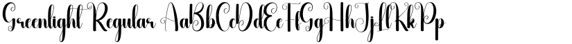 Greenlight Regular font