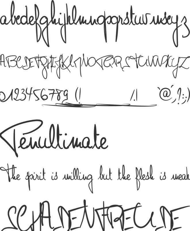 Monsieur Pomme font preview