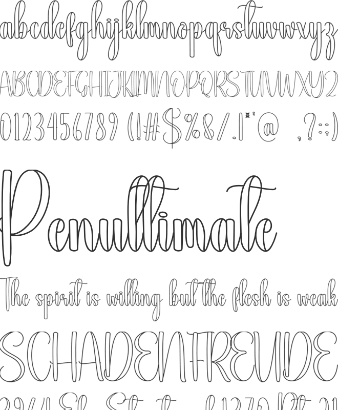 Official font preview