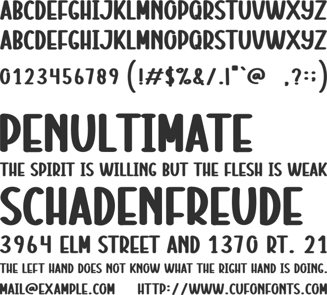 Night Party font preview