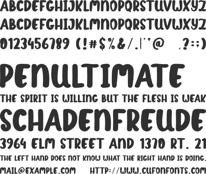 Little Stars font preview