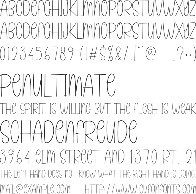 Dreamy Girl font preview