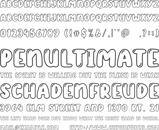 Donuts Chocolate font preview