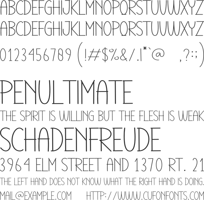 Young Mom font preview