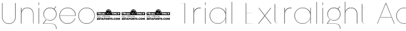 Unigeo128 Trial Extralight font