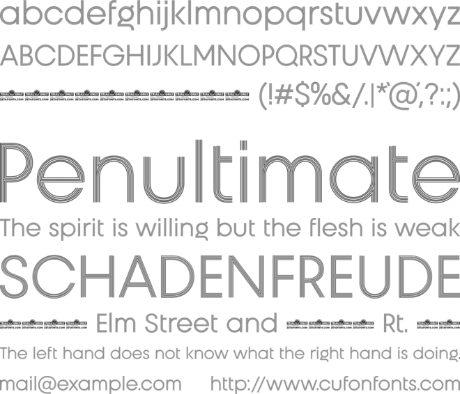 Unigeo32 Trial font preview
