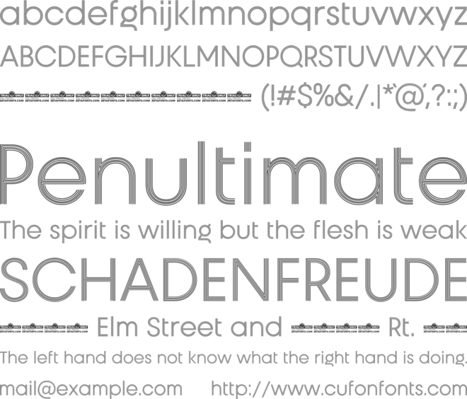 Unigeo32 Trial font preview