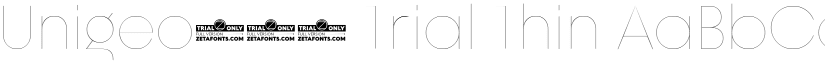Unigeo128 Trial Thin font