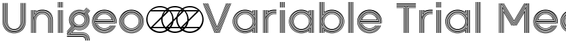 Unigeo128 Variable Trial Medium (Variable) font