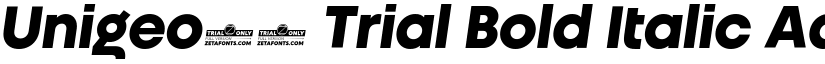 Unigeo32 Trial Bold Italic font