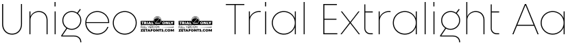 Unigeo32 Trial Extralight font