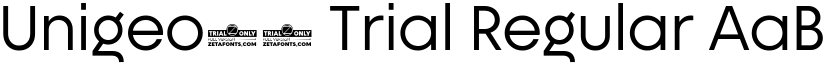 Unigeo32 Trial Regular font