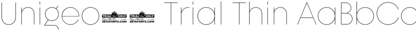 Unigeo32 Trial Thin font