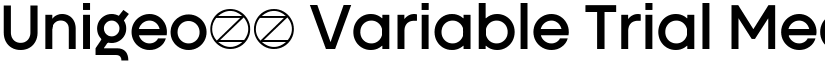 Unigeo32 Variable Trial Medium (Variable) font