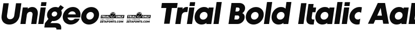 Unigeo64 Trial Bold Italic font