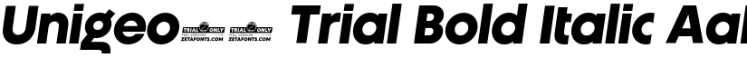 Unigeo64 Trial Bold Italic font