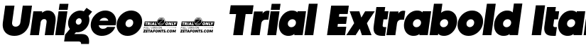 Unigeo64 Trial Extrabold Italic font