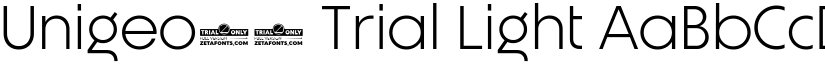 Unigeo64 Trial Light font
