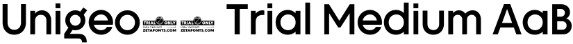 Unigeo64 Trial Medium font