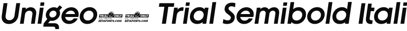 Unigeo64 Trial Semibold Italic font