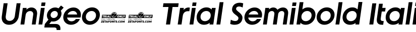 Unigeo64 Trial Semibold Italic font