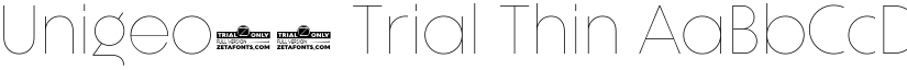 Unigeo64 Trial Thin font