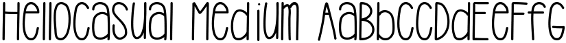 HelloCasual Medium font