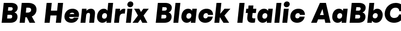 BR Hendrix Black Italic font