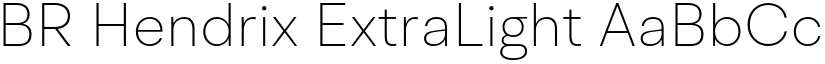 BR Hendrix ExtraLight font