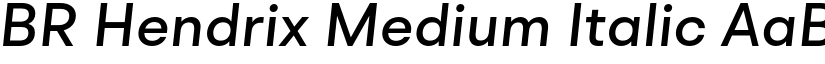 BR Hendrix Medium Italic font