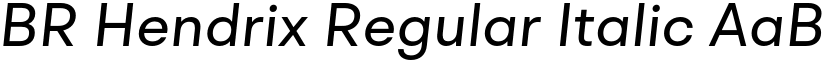 BR Hendrix Regular Italic font