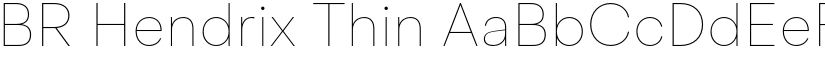 BR Hendrix Thin font