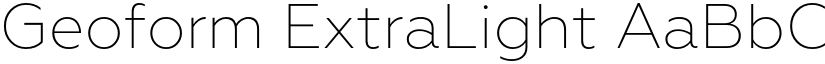 Geoform ExtraLight font