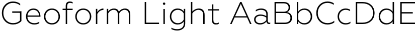Geoform Light font