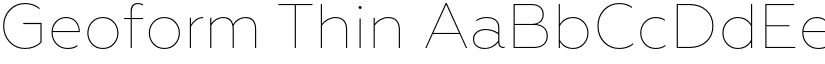 Geoform Thin font