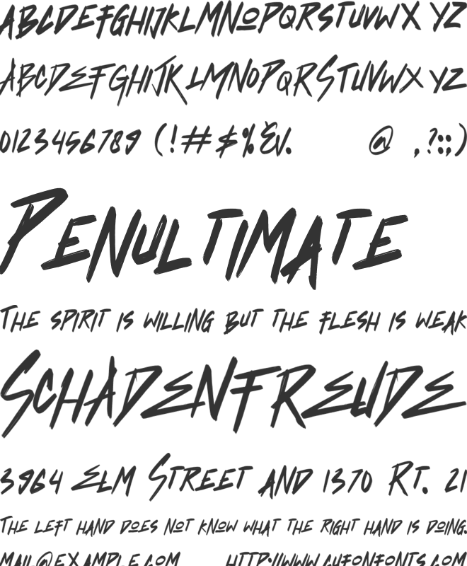 Crack Over font preview