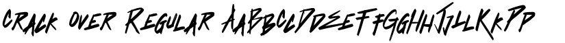 Crack Over Regular font