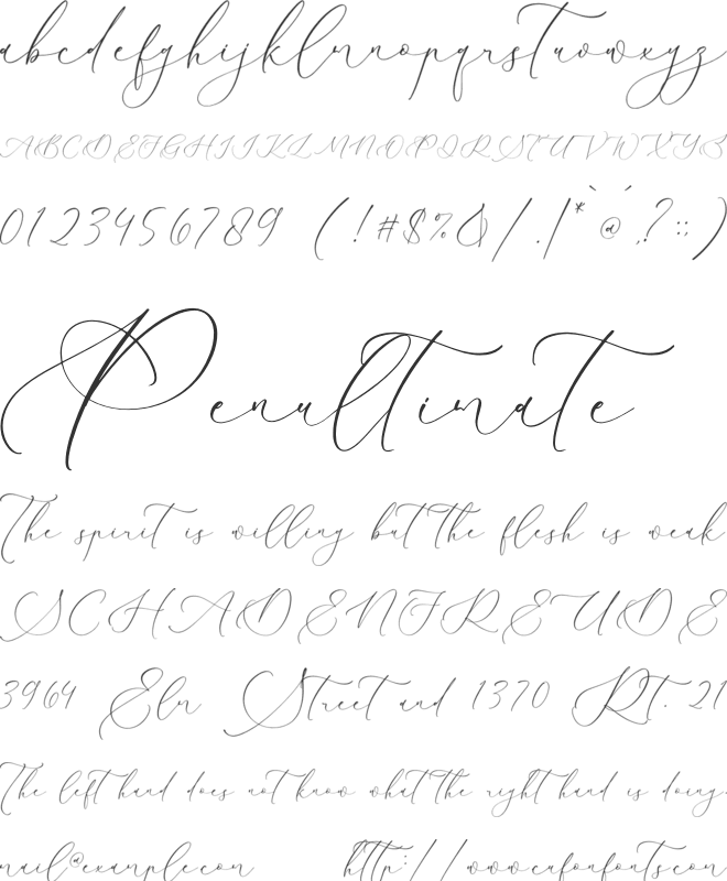 Raligosh Mendophelia Script font preview