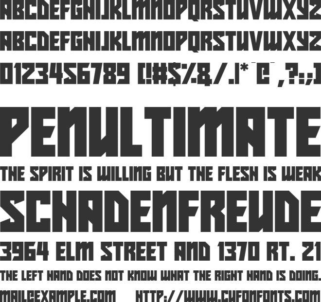 Wilelessous font preview