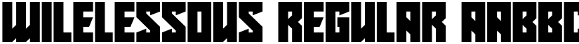 Wilelessous Regular font