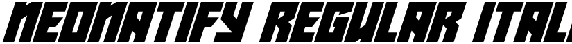 Neonatify Regular Italic font