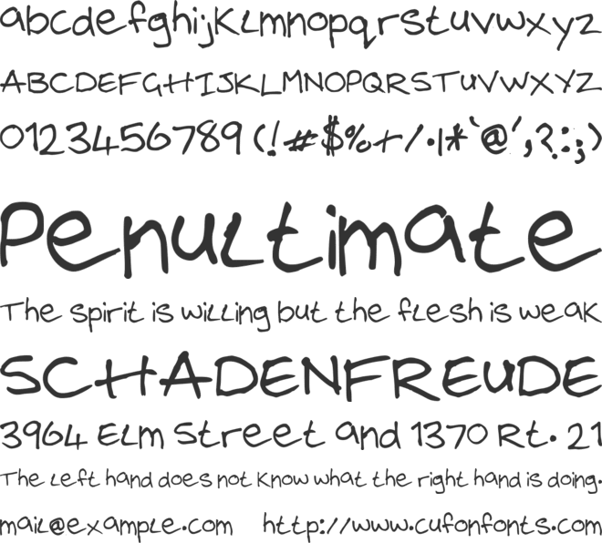 steelgohsts handwriting font preview
