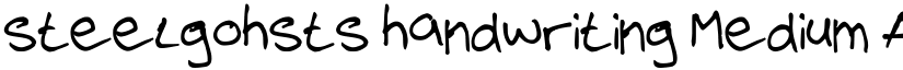 steelgohsts handwriting Medium font